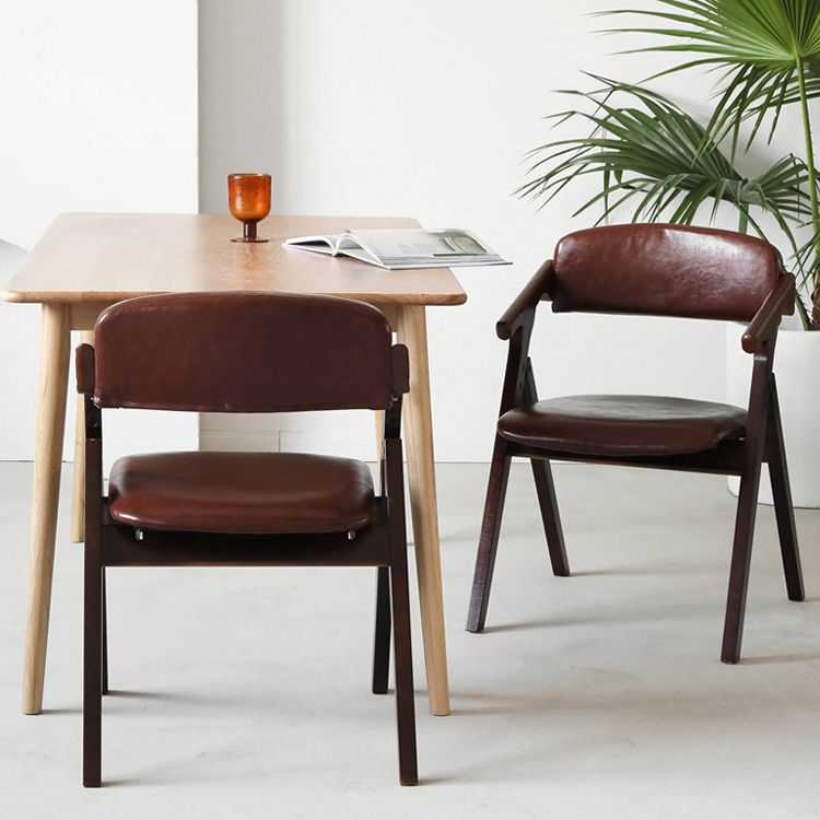 Chaises de salle à manger en bois contemporaines, fauteuil latéral à dossier ouvert, pour usage domestique