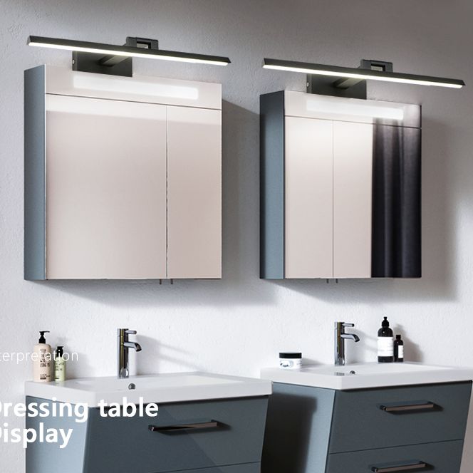 Linear LED Vanity Light Fixtures Modern Minimalist Style Metal Single Vanity Light