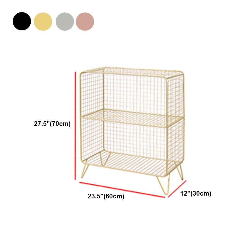 Modern Style Bookcase Standard Closed Back Metal Bookshelf for Home