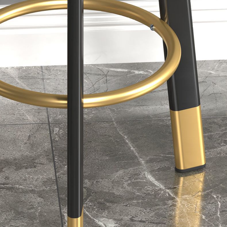 Reception Low Back Scandinavian Stool Matte Finish Upholstered Bar Stools