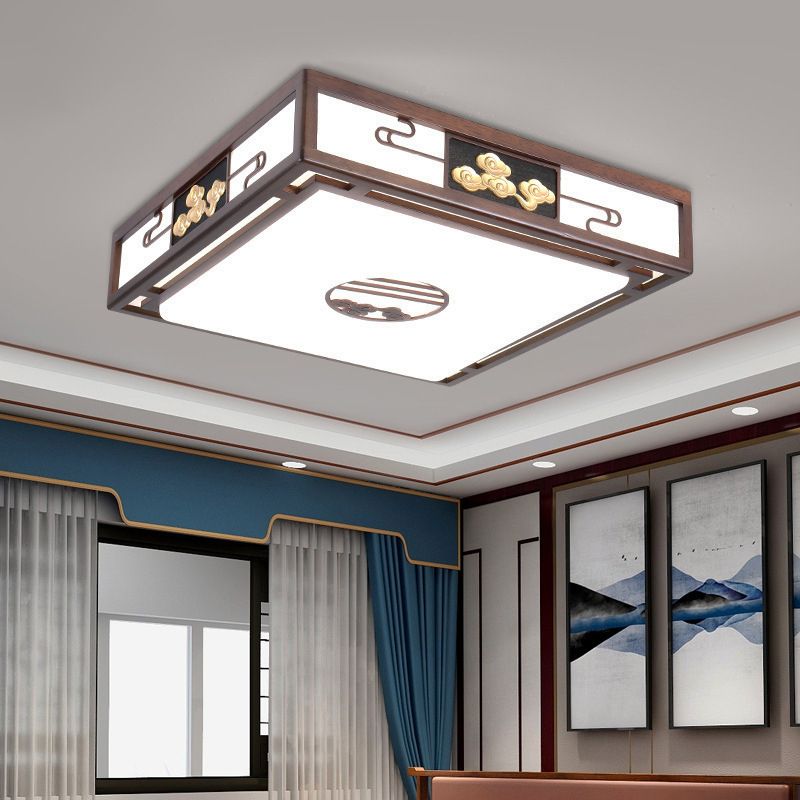 Modern Flushmount Ceiling Lamp 1-Light Living Room Flush Mount Light Fixture with Acrylic Shade