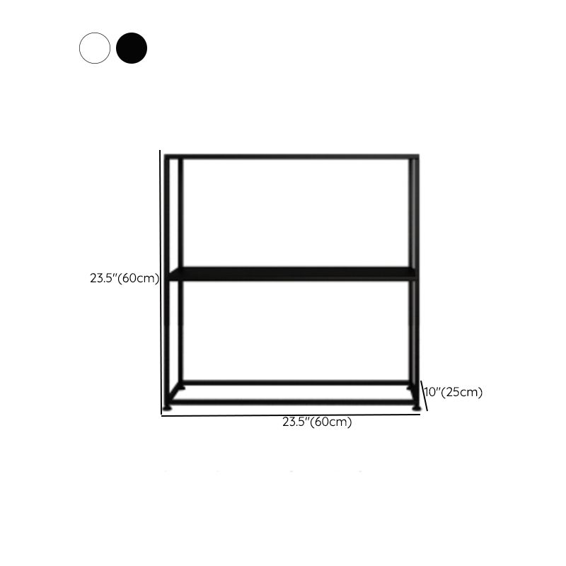 Metal Etagere Bookshelf Contemporary Open Back Bookcase with Shelves