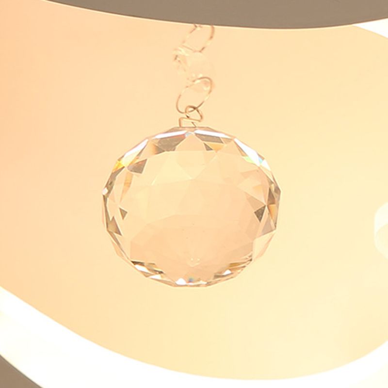 23"/43" W Heart Living Room Flush Mount Simple Acrylic 5/15 Lights White Flush Light Fixture in Warm/White/3 Color Light