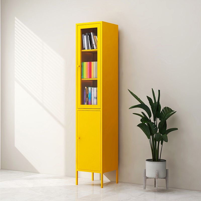 Multiple Colors Modern Style Bookshelf, Metal Bookcase for Home