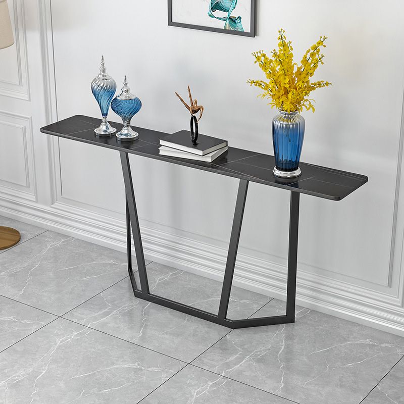 Modern Sofa Console Table Antique Finish Console Accent Table