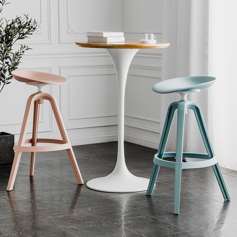 Nordic Low Back Counter Bar Stool Plastic Bar Stool for Home