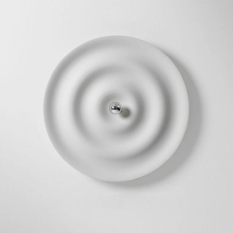 1 Light Circular Wall Mounted Lamp Contemporary Metal Wall Light Sconces