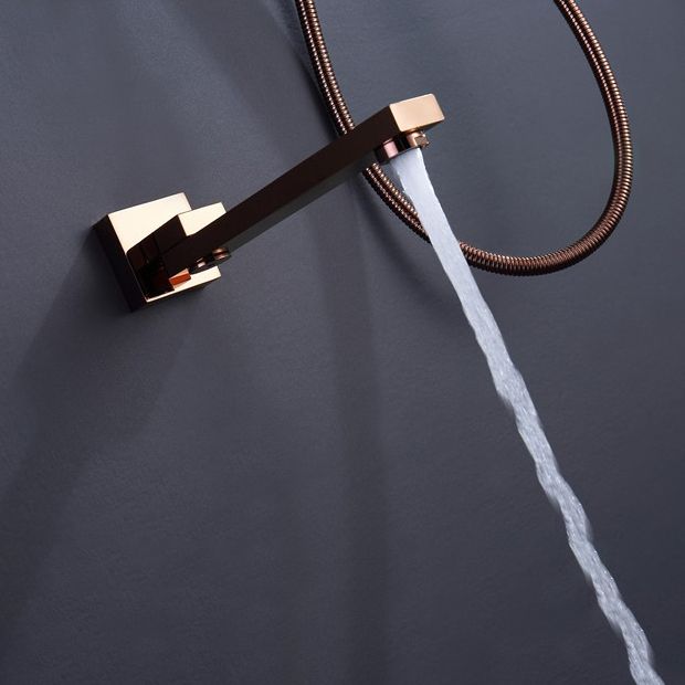 Modern Shower Combo Brass Adjustable Shower Head Temperature Control Shower Set