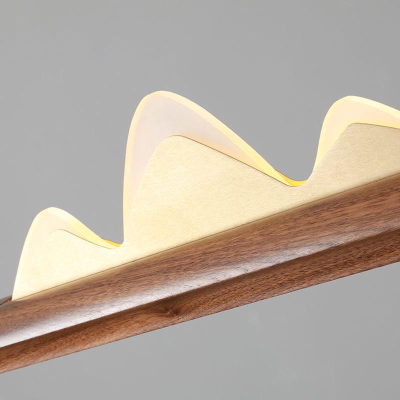 Modern Style Pendant Lighting Fixtures Wooden Shade Island Lighting Ideas for Kitchen