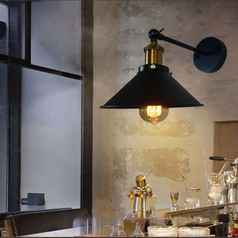 Industriestil ausgestattet geformte Wandlampe Metall 1 Leichte Wandmontagelampen