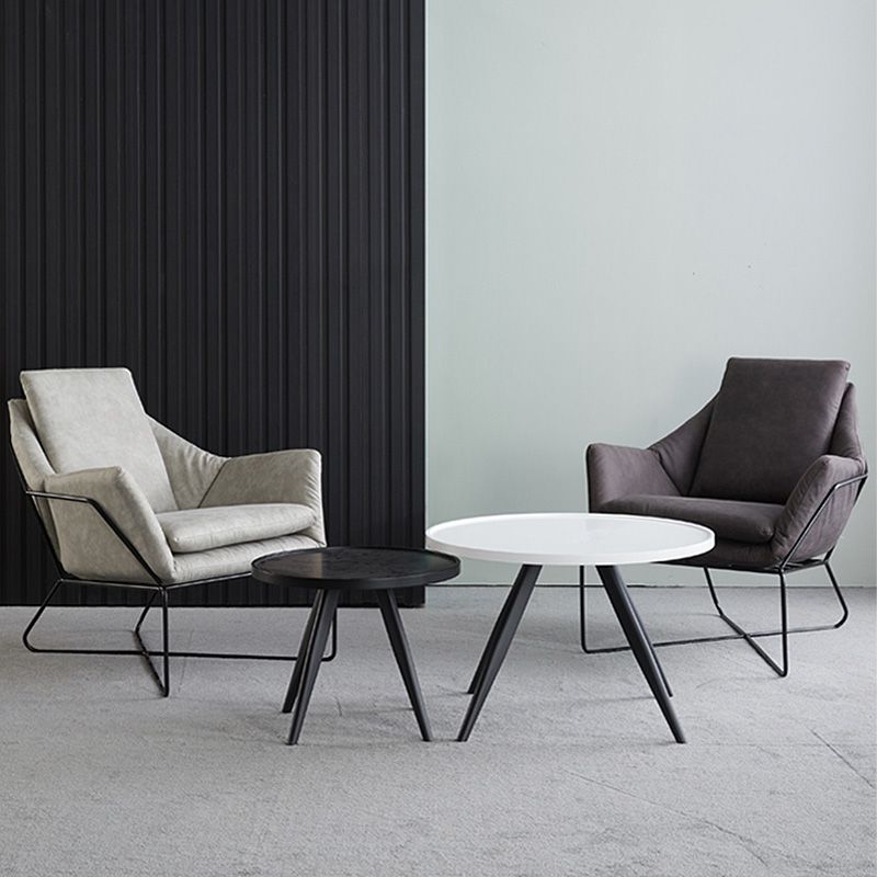 Arm Chair 27.55" L x 27.55" W x 29.52" H Cross Accent Armchair with Loose Back