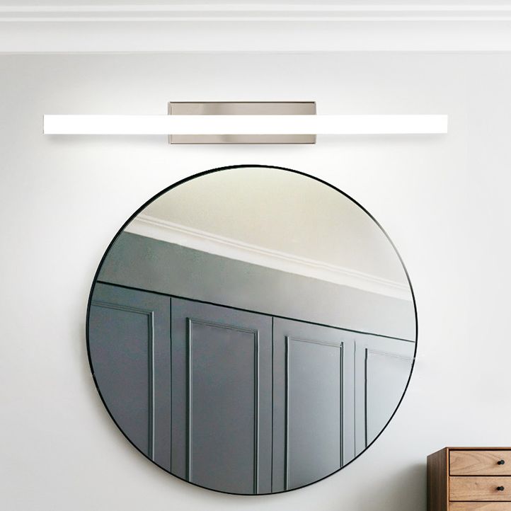 Adjustable Light Modern Minimalism Bathroom Vanity Light Linear LED Acrylic Vanity Lights in Chrome