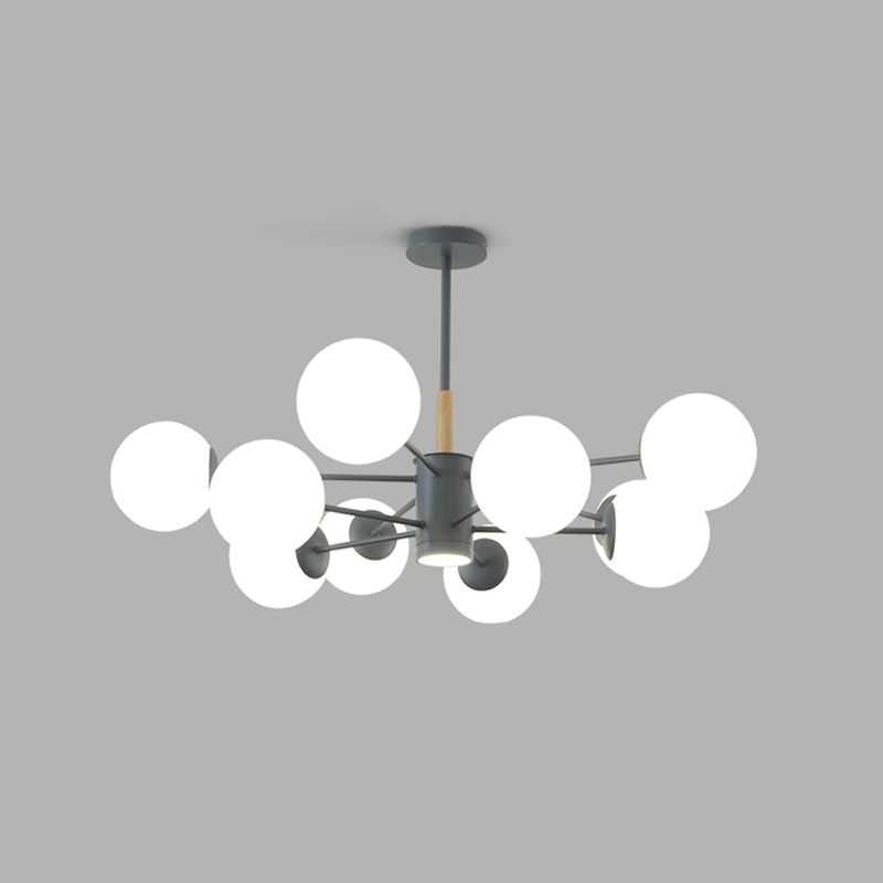 Modern Metal Hanging Light Fixtures Spherical Chandelier for Living Room