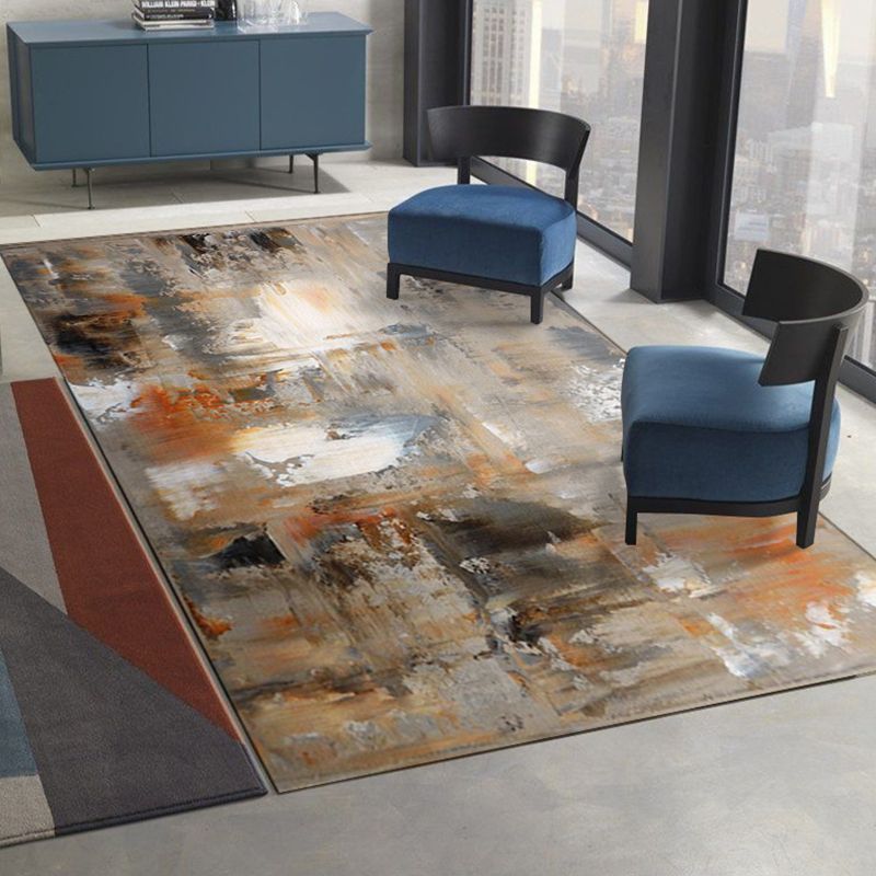 Moderner Aquarelldruckgedruckte Teppich Polyester Teppich Teppichfest -Resistent Innenteppich für die Heimdekoration