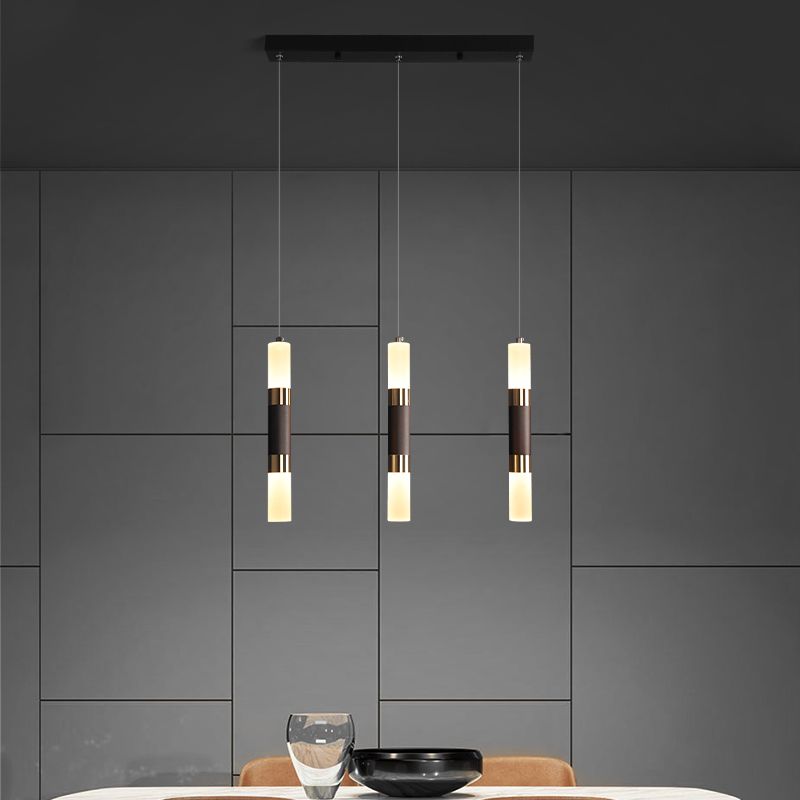 Cylindrical Shape Metal Hanging Lights Modern Style Hanging Light Fixtures