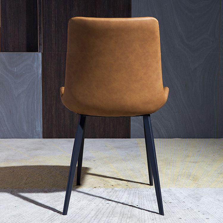 Sillas de comedor de estilo moderno Silla lateral sin brazos de comedor de metal para cocina