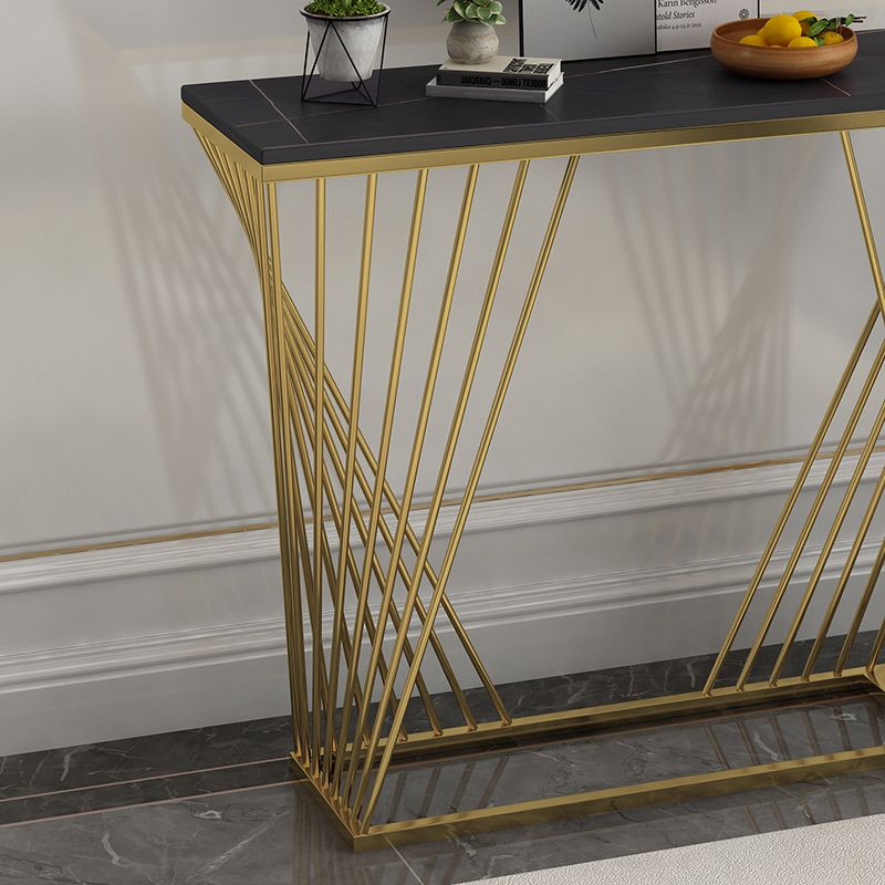 11.81" W Glam Console Accent Table Antique Finish Rectangle Console Sofa Table