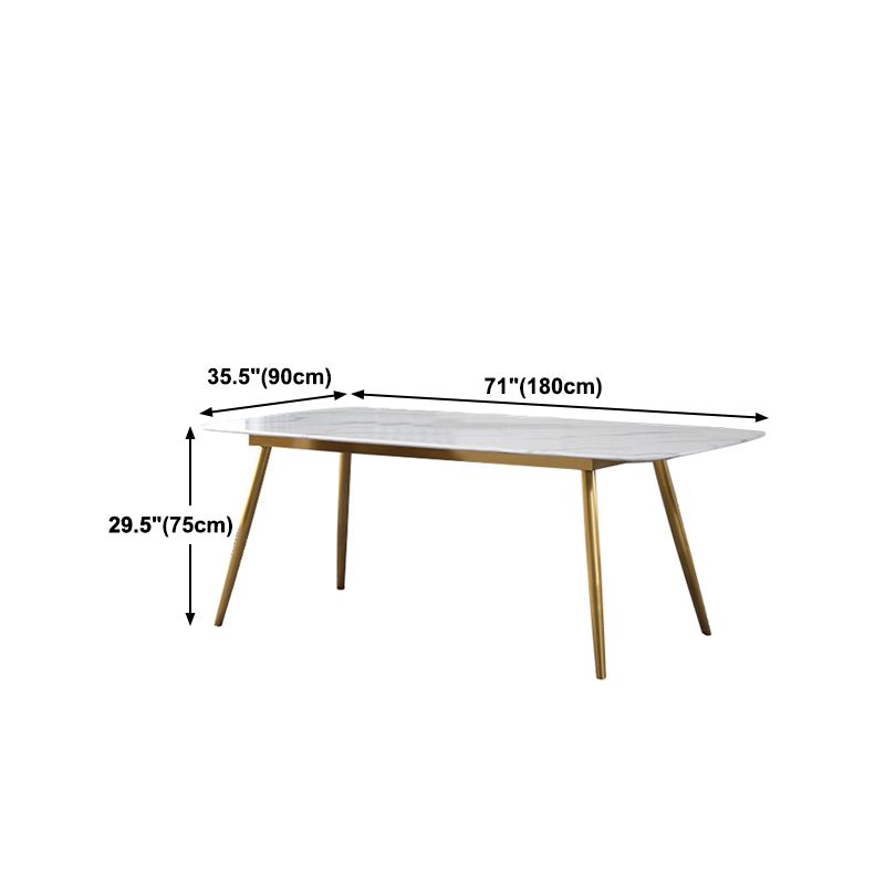 Modern 1/4/5/7 Pieces Furniture Sintered Stone Dining Set for Kitchen with Metal Legs