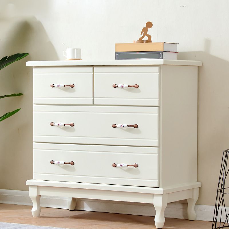 Modern Style Wooden Chest Bedside Storage Chest with Ceramic Handle
