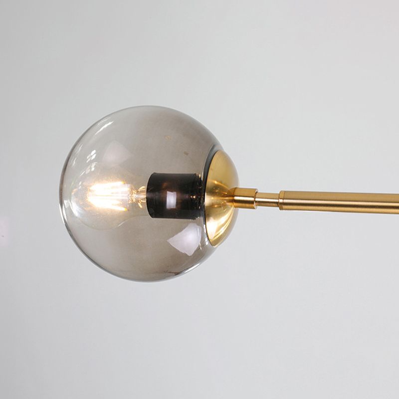 Modern Style Hanging Island Light Glass Ball Hanging Lighting Fixture for Dining Room