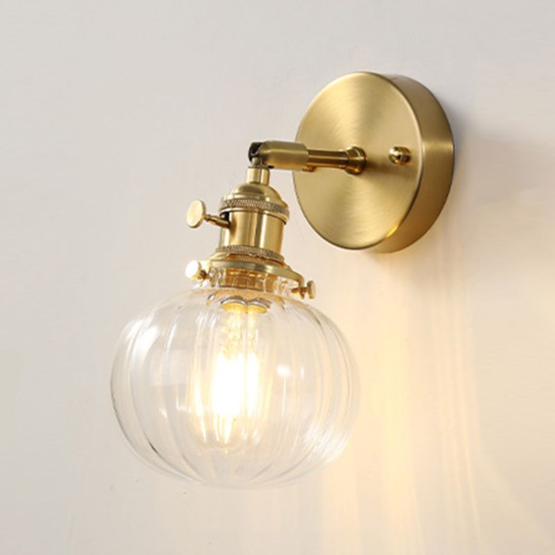 Glass Geometric Wall Sconce Lighting Industrial Style 1 Light Wall Lamps