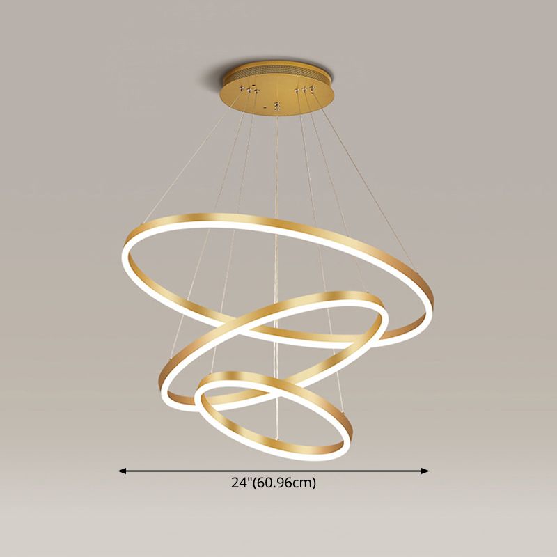 Modern Simple Style LED Hanging Chandelier Light for Living Room Dining Room Stairway