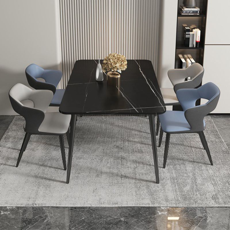 Metal Indoor Upholstered Chair with Arms Metallic Finish Open Back Side Chair