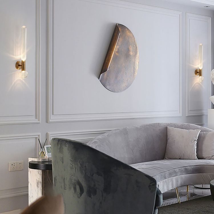 Hedendaagse goudglazen wand gemonteerd verlichting 1-licht wand sconce voor woonkamer