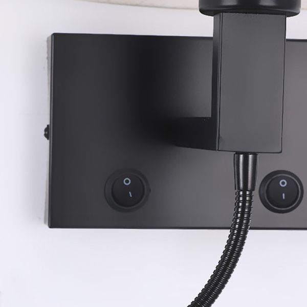 Geometric Wall Lighting Modern Fabric 2 Lights Wall Sconces for Bedroom