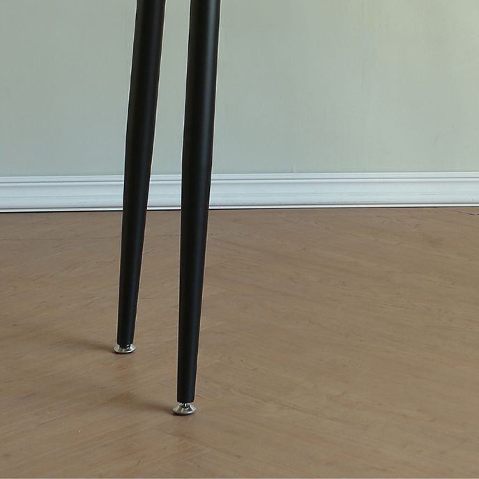 Industrial Rectangle Bar Dining Table Stone Top Bar Table with 4 Legs