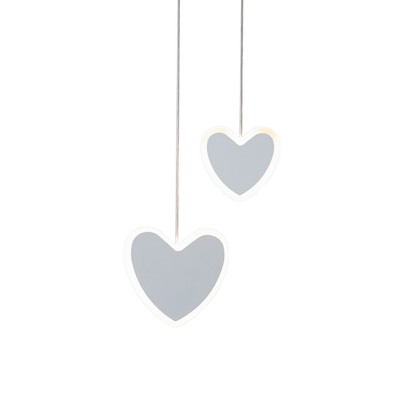 LED LED ALLUMAGE HAPPORTAIRE BLANC / Fleur rose / coeur aimant / Mini suspension Mini suspension avec ombre acrylique