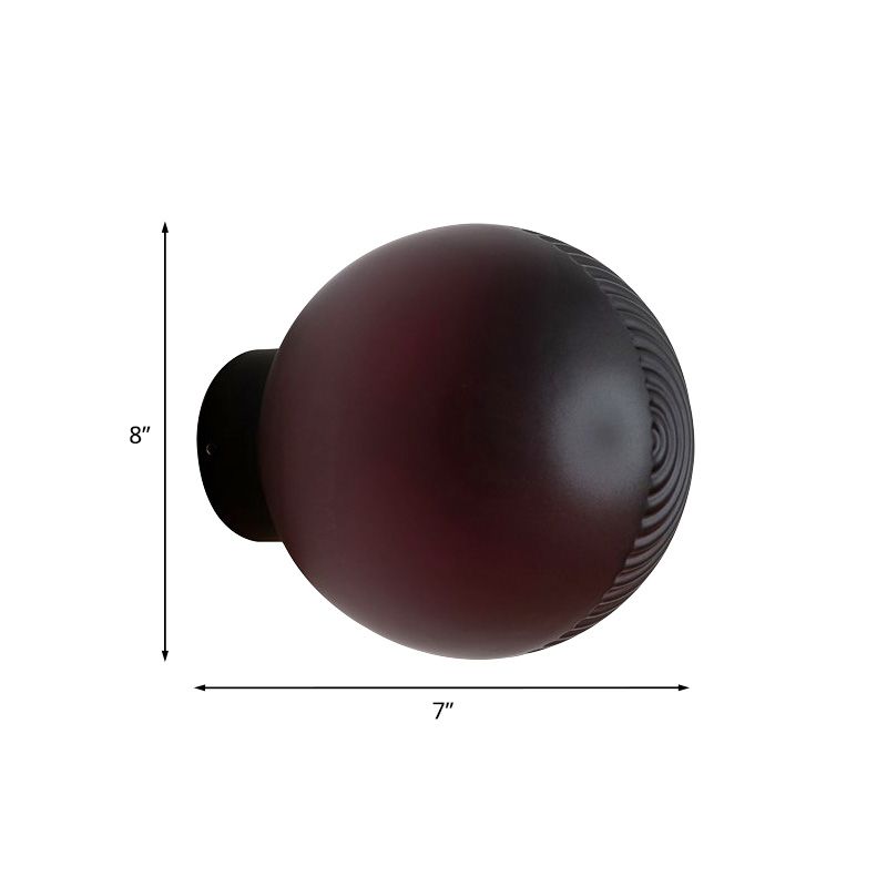 Global Living Room Wall Mount Lighting Dark Purple Glass 1-Light Modern Wall Sconce Lamp