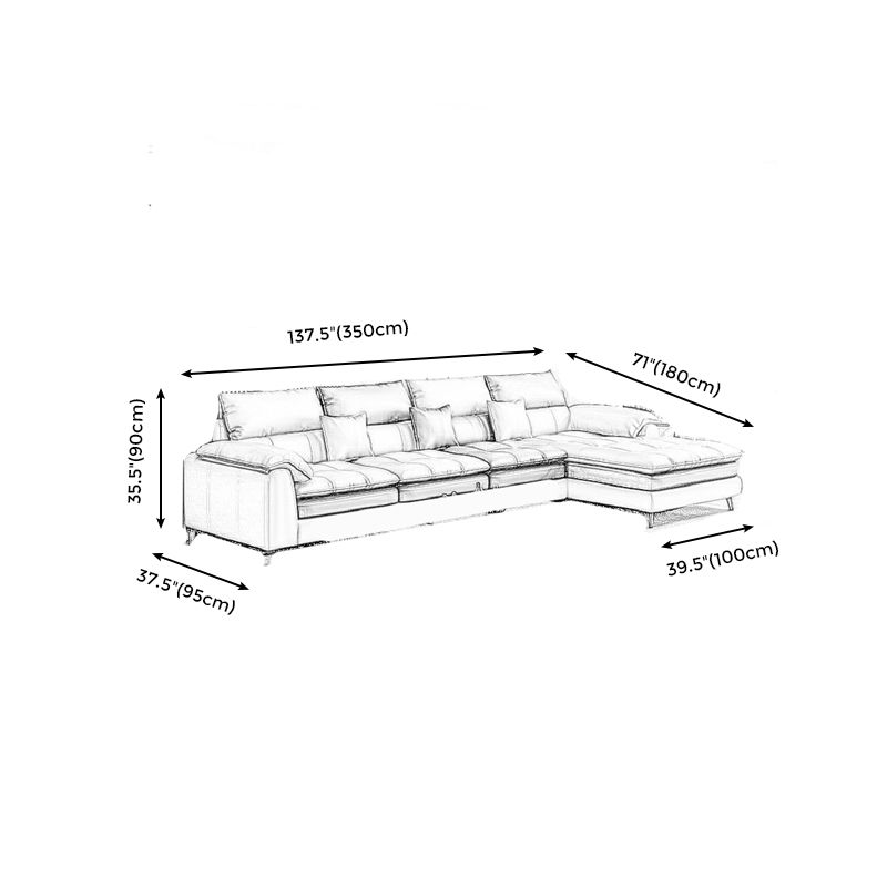 Faux leather High Back Pillow Top Arm Sofa and Sectional with Stain-Resistant