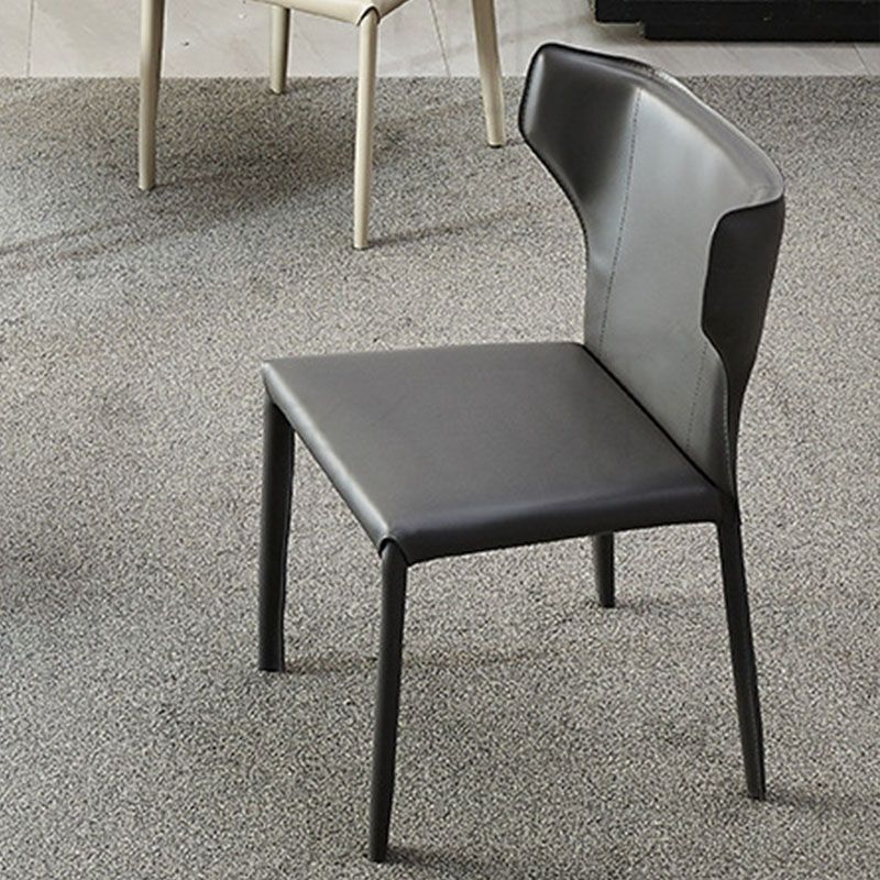 Faux Leather Side Chair Contemporary Kitchen Dining Side Chair