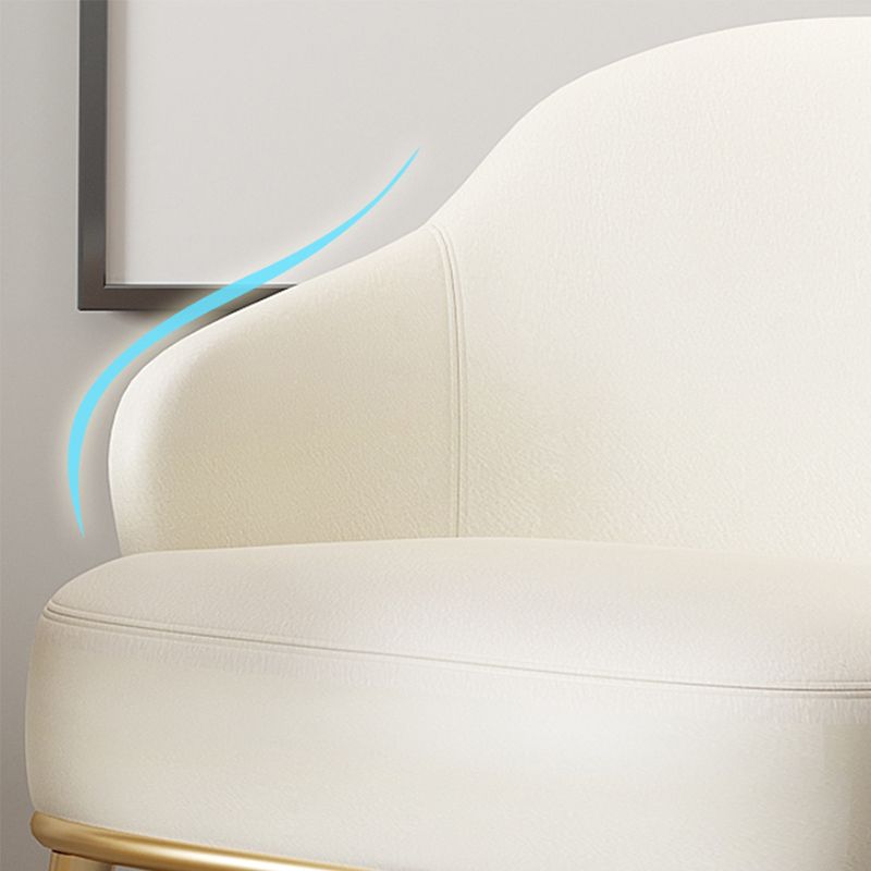 Contemporary Leather Arms Included Sloped Arms Accent Armchair