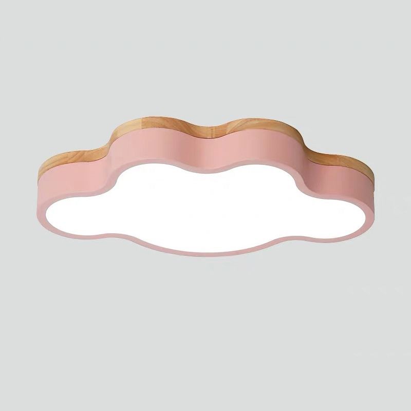 Modern Style Cloud Shaped Flush Mount Lighting Metal 1 light Led Flush Light