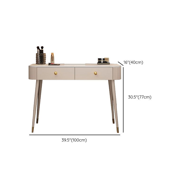 Modern Lighted Mirror Dressing Table Bedroom Makeup Table with Drawer