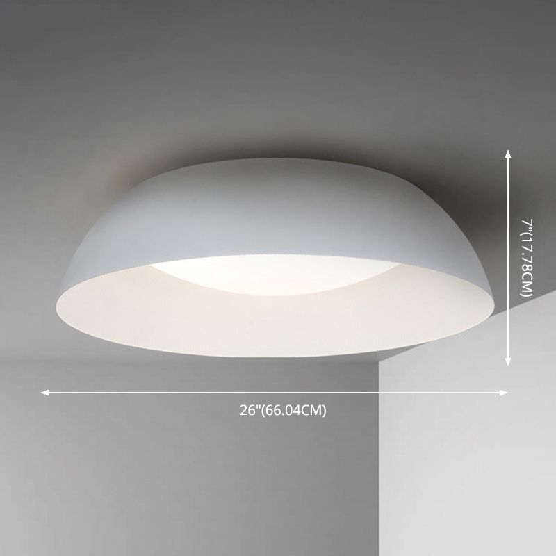 Frosted White Dome Shaped LED Ceiling Light Nordic Style Simplicity Aluminum Lighting Fixture for Bedroom