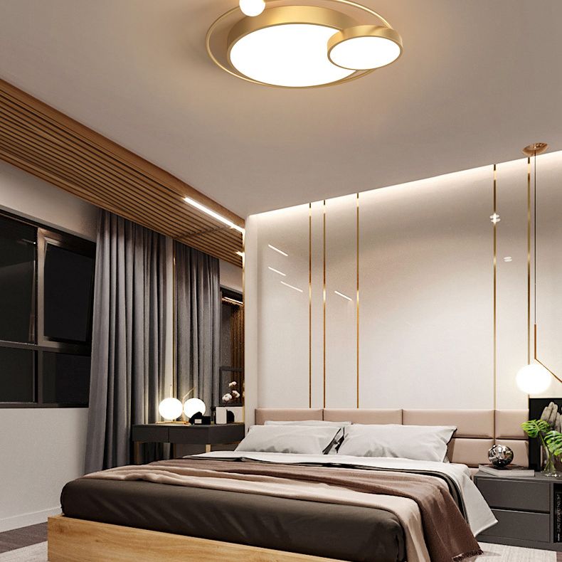 Scandinavische stijl slaapkamer LED-verlichtingsarmatuur 3-lichts creatieve ronde huis decoratieve plafondlamp