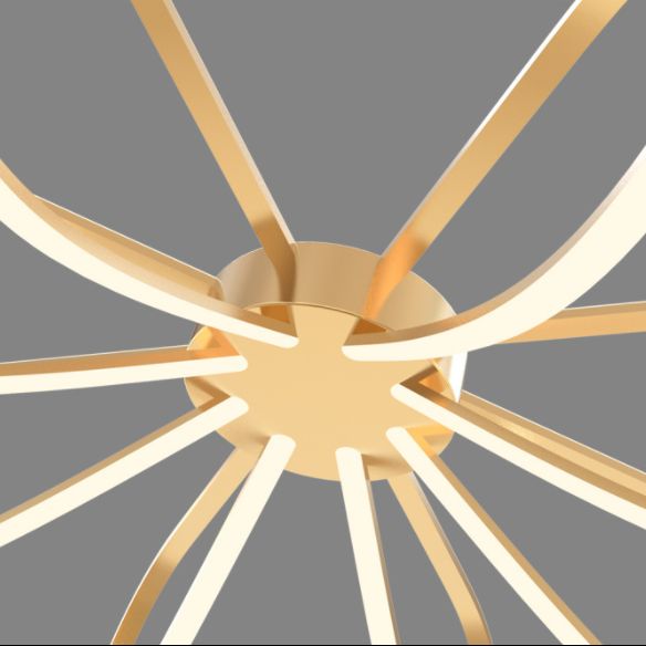 Petal Acrylic Flush Mount Ceiling Light Modern LED Gold Flush Ceiling Light Fixture