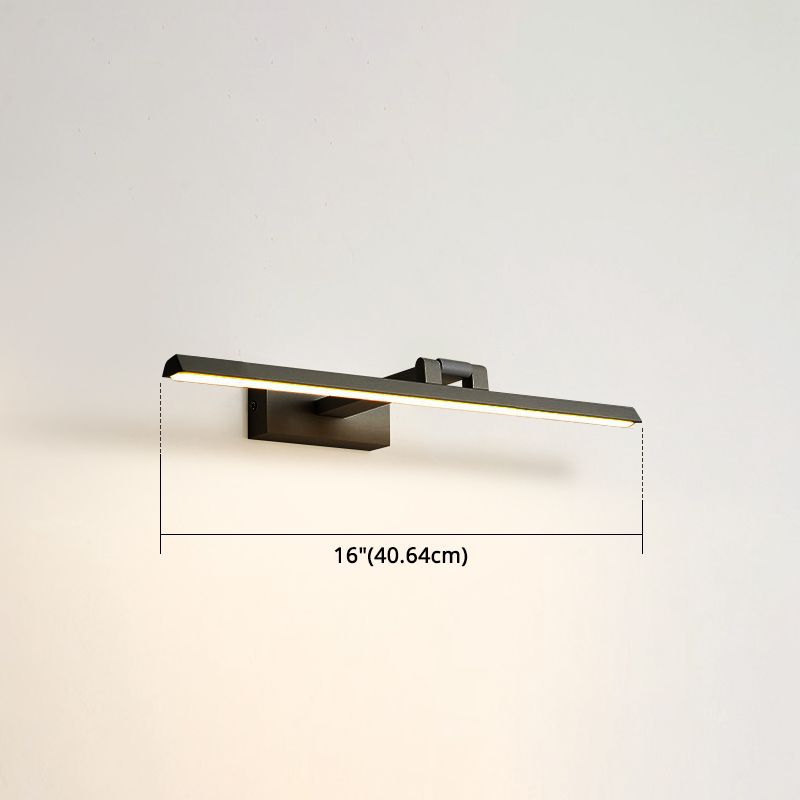 Linear LED Vanity Light Fixtures Modern Minimalist Style Metal Single Vanity Light