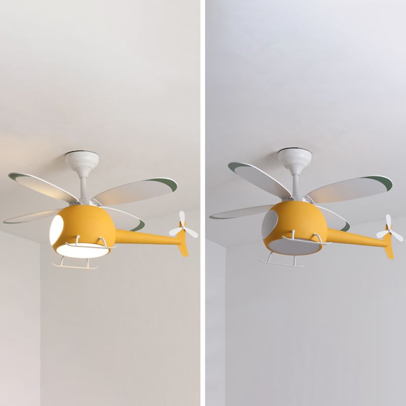 Metallflugzeugform Deckenventilatoren Kid Style Multi-Lights Deckenventilator Lampenlampe