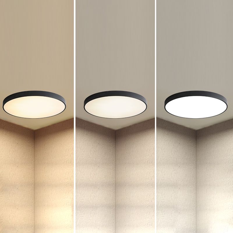 Luminaires de plafond encastrés de simplicité de lumière montée au plafond à LED ronde