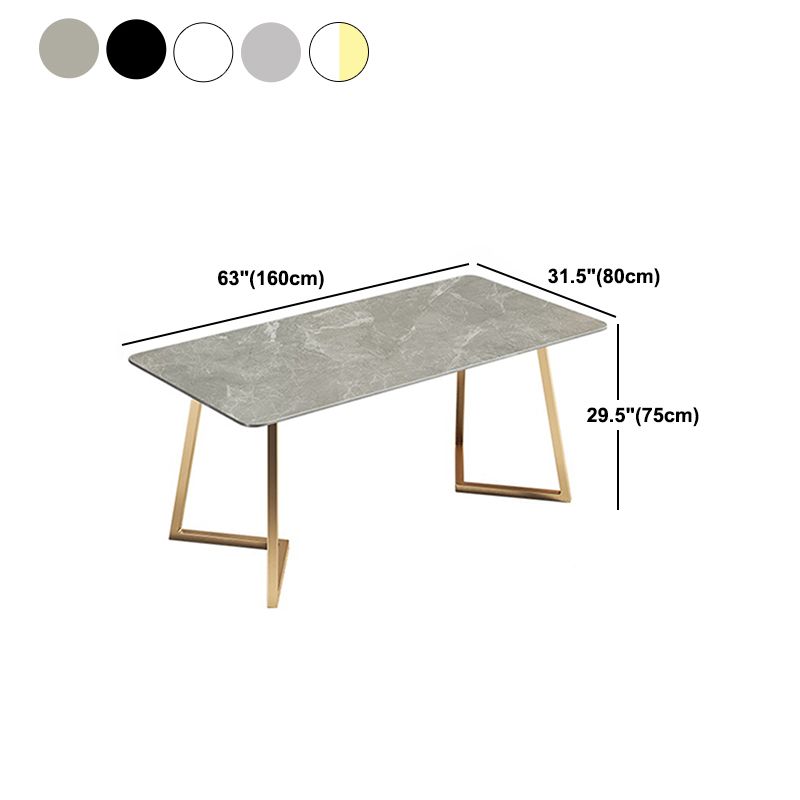 Nordic 1/5 Pieces Dining Set Rectangle Stone Dining Table for Dining Room