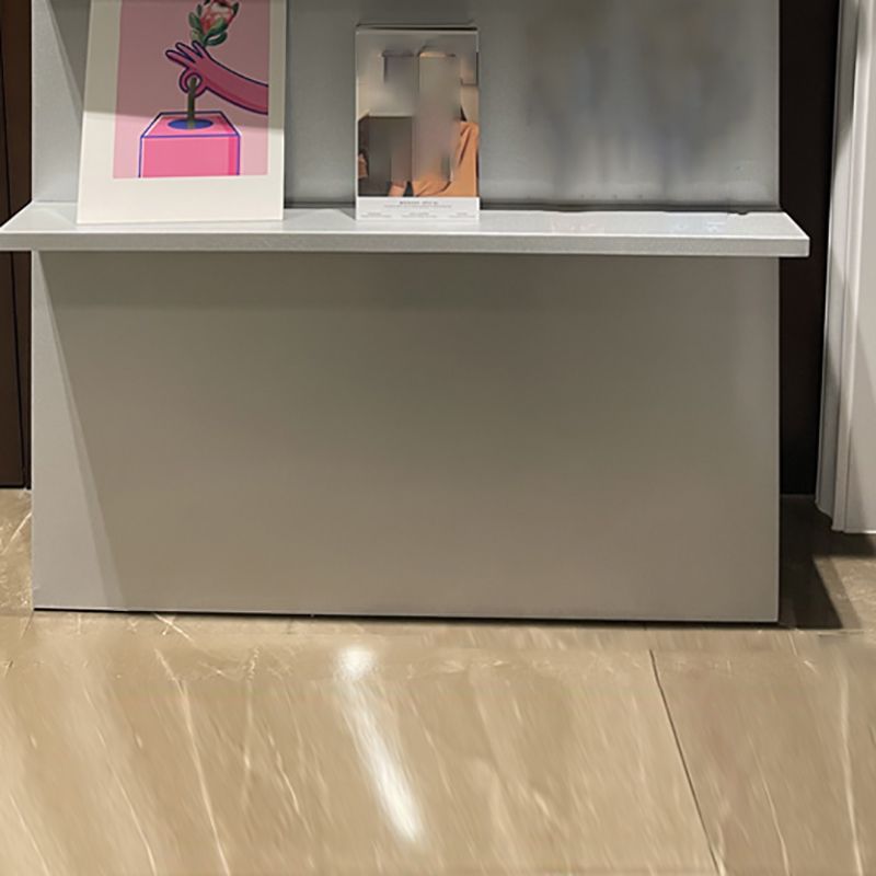 3 Shelf Metal Bookshelf Contemporary Shelves Included Bookcase in White and Silver