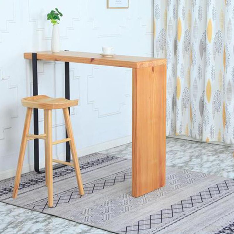 Contemporary Wood Stool Backrest Counter Stool for Restaurant