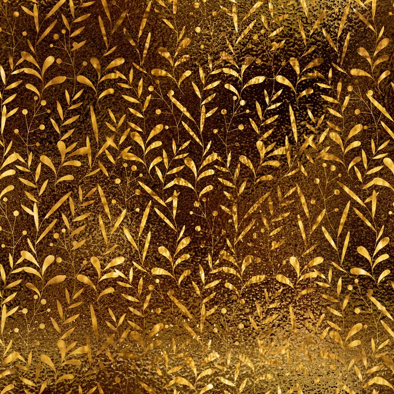 Full Size Foil Wallpaper Mural Artistry Pretty Botanics Wall Decor in Bright Color