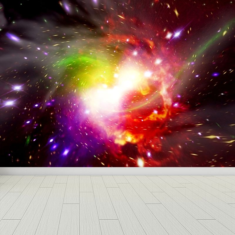 Dark Color Contemporary Wall Mural Huge Black Hole Wall Covering for Living Room