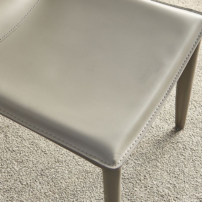 Contemporary Armless Dining Chairs Faux Leather Dining Chair