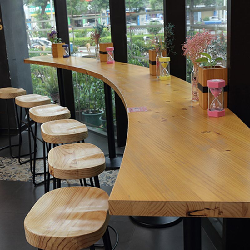 Modern Style Metal Bar Stool with Footrest Milk Tea Shop Bar Stool 30- Inches